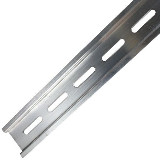 [PR025S-1M] 35 x 7.5mm Aluminum Slotted DIN Rail, 1 Meter