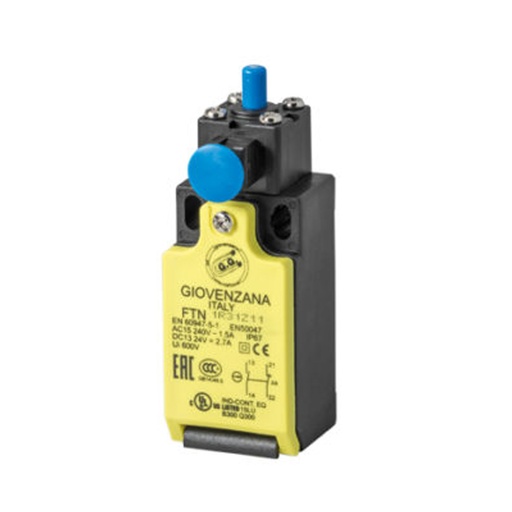 [FTN1R31-X11] Plunger Limit Switch with Reset Button, Slow Break, 1 NC 1 NO, M16 Cable Entry Fitting, FTN1R31-X11
