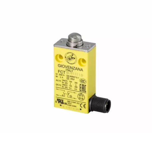 [FCTML01X11D] Plunger Limit Switch, Slow Break, 1 NC 1 NO, M12 Connector For Fast Cable Connections