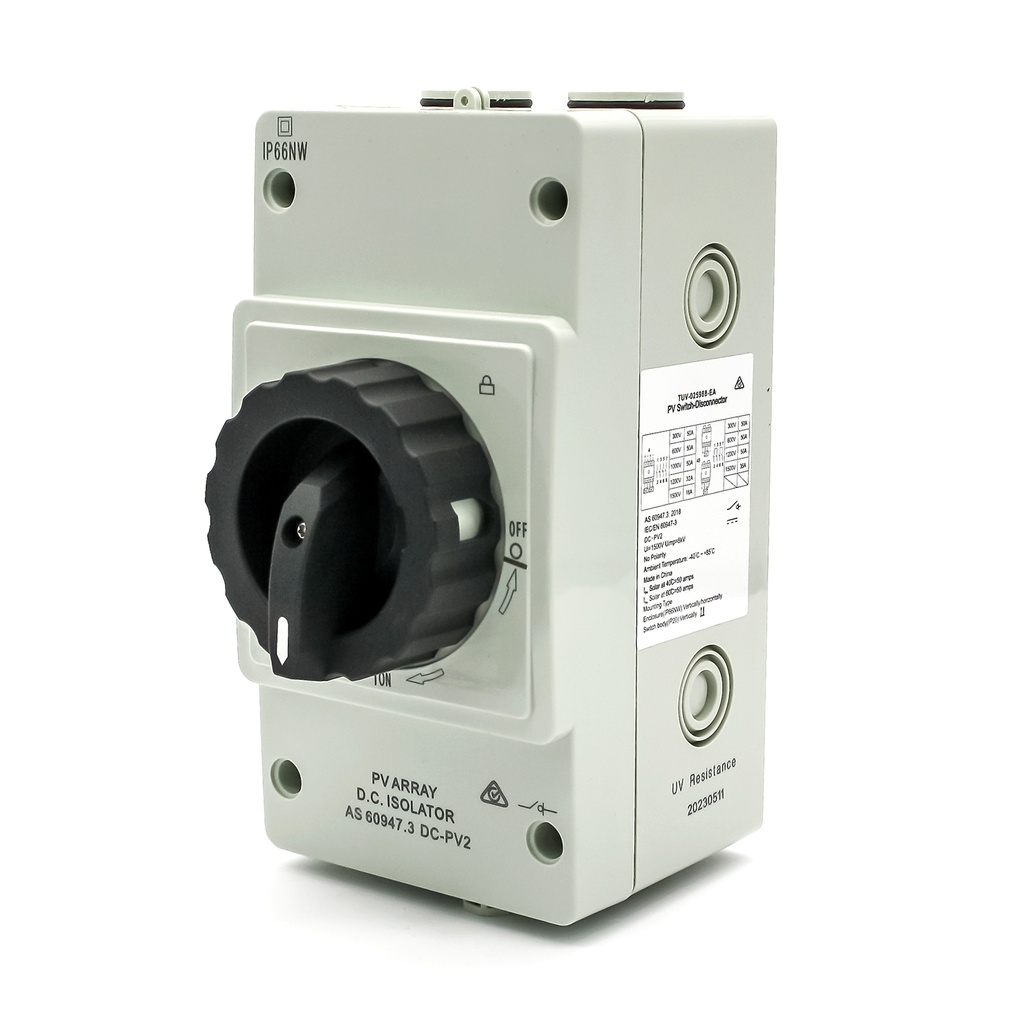 1500VDC, 16A, 4Pole, PV2 Array DC Isolator Disconnect Sw