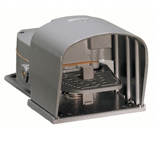 [KR211S22] One Pedal Foot Switch, Cover Module with two-stage safety lever, Metal body, 2-stage snap action, 2 N.O.+2 N.C. Contacts