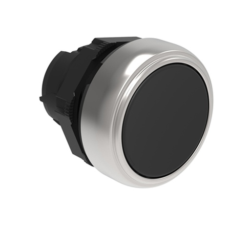 [LPCB102] 22mm Plastic Push Button, Momentary, Black, Flush