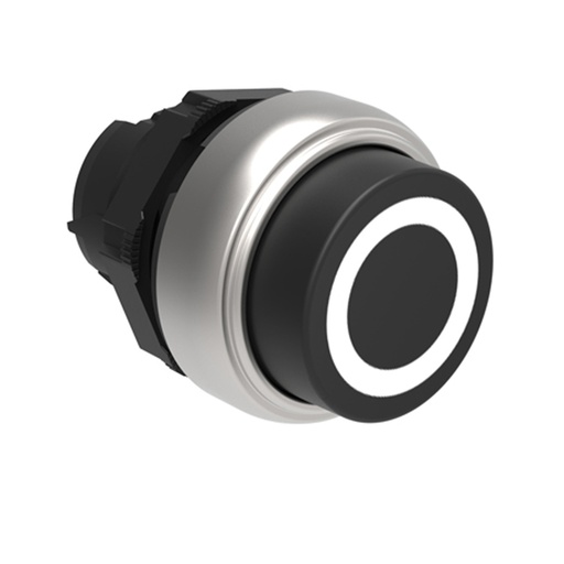[LPCB2102] 22mm Extended Black Push Button OFF Switch Symbol O, Momentary, Flush