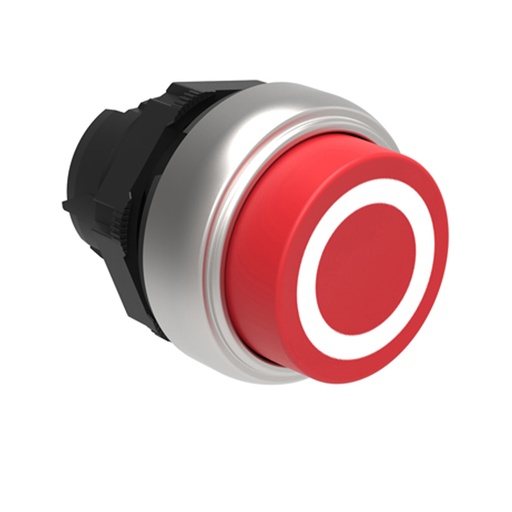 [LPCB2104] 22mm Extended Red Push Button OFF Switch Symbol O, Momentary, Flush