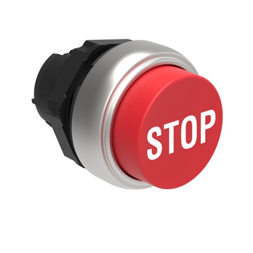 [LPCB2134] 22mm Extended Red Push Button STOP Switch, Momentary, Flush