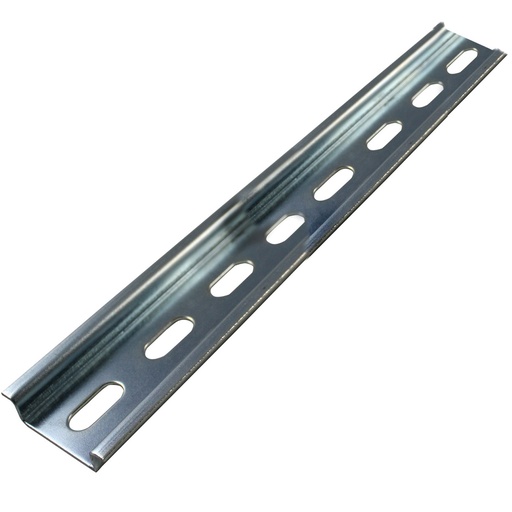 [PR005-304MM] 35mm x 7.5mm Slotted DIN Rail | 304mm (12.00") | TH35-7.5 Steel Rail | RoHS Compliant | OPEN ENDS 