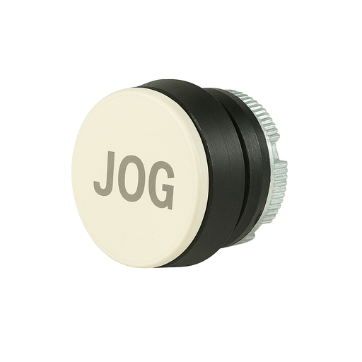 [PL005319] 22mm Momentary Push Button | Black Button with Gray "JOG" | Compatible with P02, P03, PL, PLB & TLP Series Pendant Stations