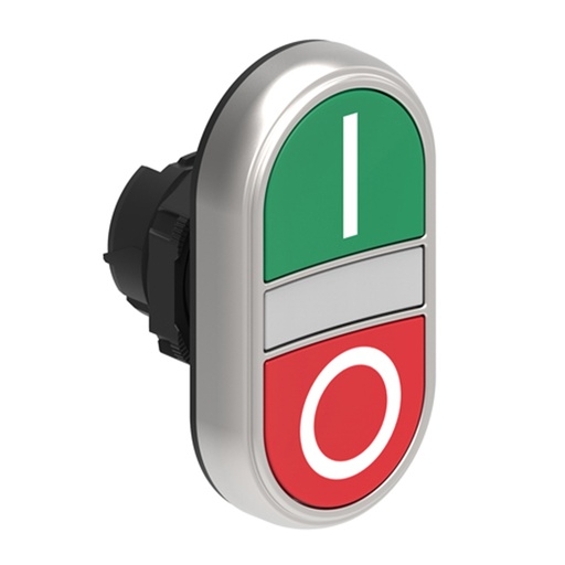 [LPCBL7123] Illuminated ON OFF Switch-Momentary-I/O-Symbols-22mm-Flush-Green-Red