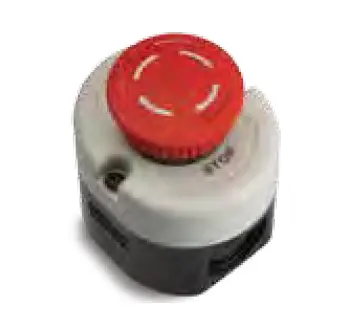 [EP1FAC05] Emergency Stop Control Station (E-Stop) | Push to Stop, Pull to Run | 40mm Red E-Stop Button | Ergonomic NEMA 4 Enclosure | Vertical Knockout | 1NC Contact  