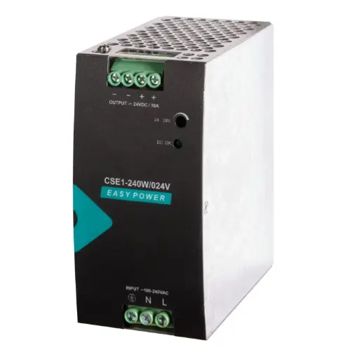 [XCSE1240W024VAA] 240W 24V DC DIN Rail Power Supply – Industrial Grade, Wide Input (90-264V AC), High Efficiency