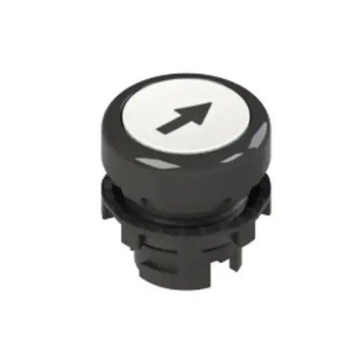 [ASIE24PU2R221L7] UP Push Button, White Flush Push button with Up Arrow, 22m Mounting