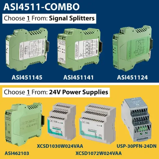 [ASI4511-COMBO] Customizable Signal Splitter and Power Supply Combo 