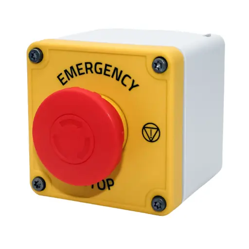 [ASI080TU0707-6GF12] Emergency Stop Push Button Station with Red 40mm Turn-to-Release Estop
