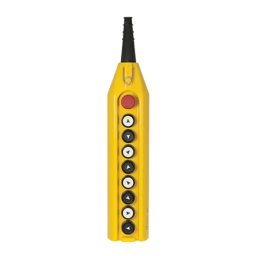 [ASI060PM8S1] Industrial Crane Pendant Station | 8 Button + E-Stop, 16A Rated, IP65/NEMA4X, Shock Proof
