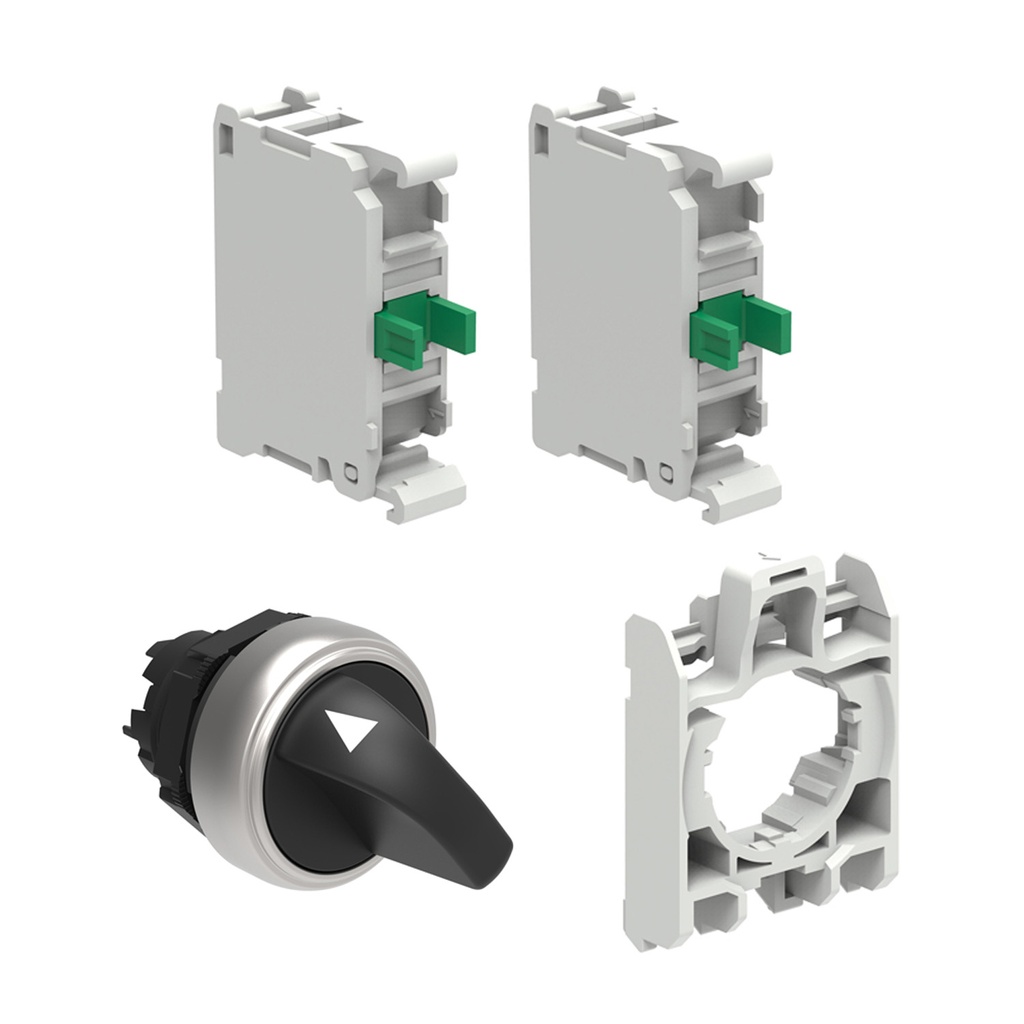 Selector Switch 3 Position, Maintained, 2 NO Contacts, Contact Holder ...