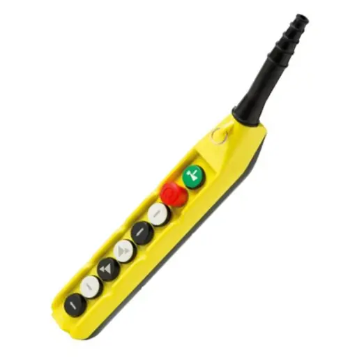 [PLN08D2] 8 Button Crane Pendant, 8 Button Pendant Station With 6 bidirectional, 2 2-Speed, Alarm, Estop Button 