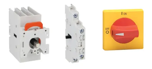 [MFG360GAX040CAUXKIT] 40A, 690V 3 Pole Disconnect Switch With Auxiliary Signal Contact and Handle | MFG360GAX040CAUXKIT