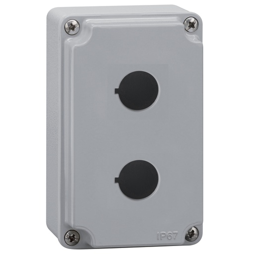 [LPZM2A8] Metal Push Button Enclosure, Push Button Switch Enclosure With 2 Positions, Gray Cover, 22mm Hole, Waterproof  IP67, Nema 4X