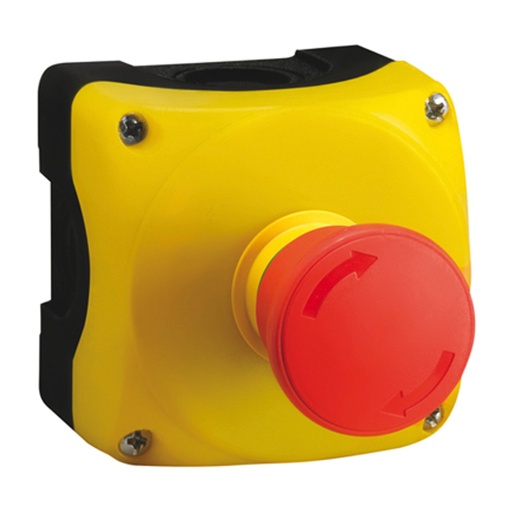 [LPZP1B503] Emergency Stop Push Button Station with Red 40mm Turn-to-Release Estop