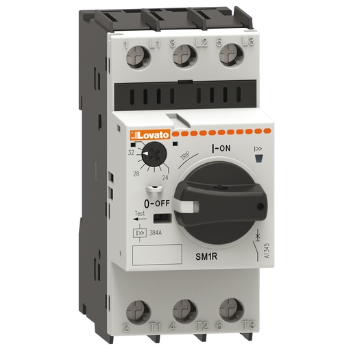 [SM1R0160] Manual Motor Starter, IEC Manual Motor Starter, Rotary Knob, With Overload, 600 Vac, 1 - 1.6 Amp, UL508 Listed